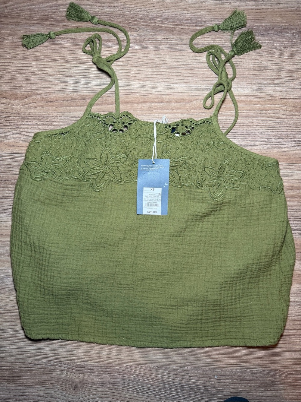 Olive Crochet-Trim Camisole Top - Brand: Universal Thread